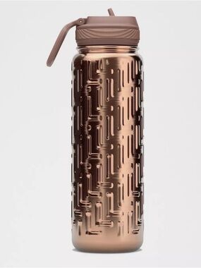 lululemon athletica Rose Gold Insulated Bottle with Straw Lid